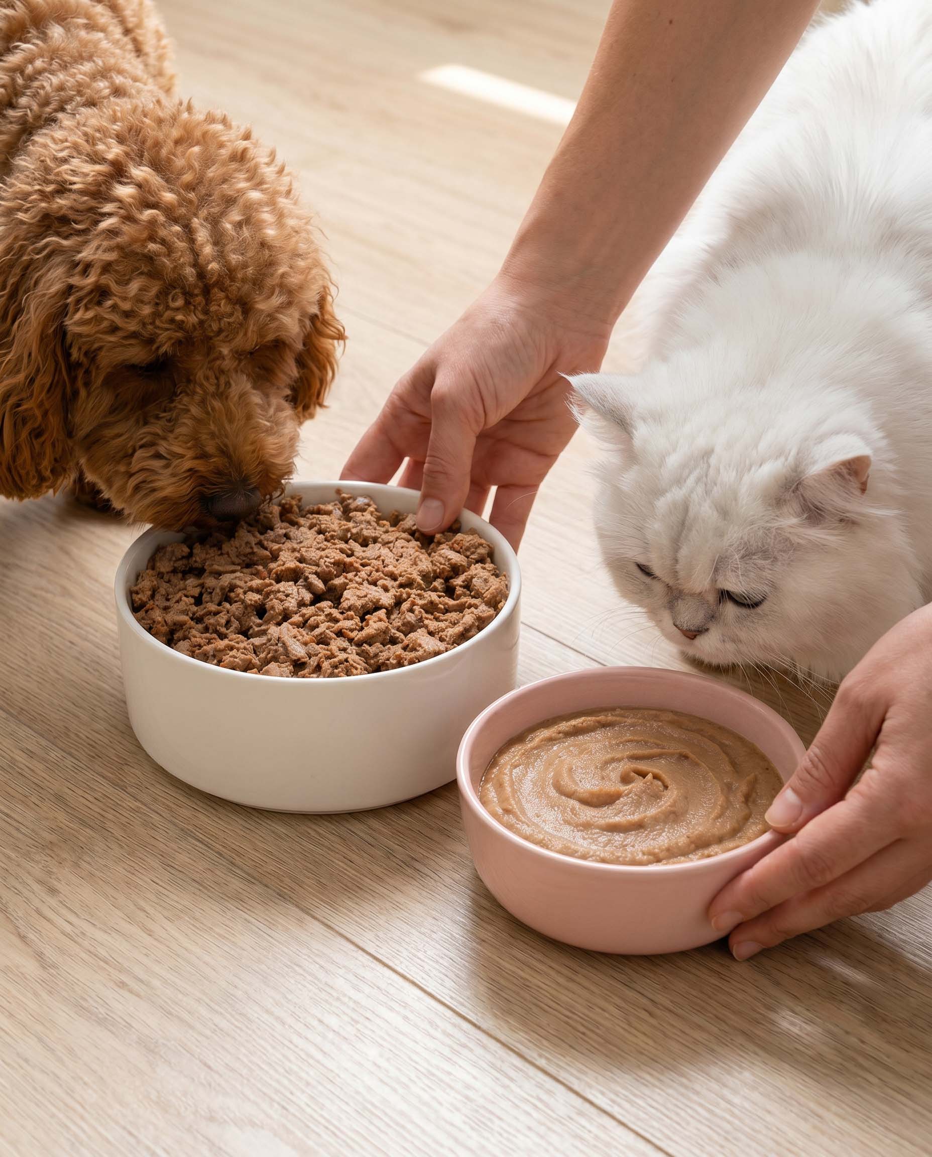Fresh, gently cooked food in a bowl